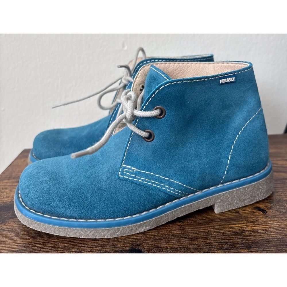 Pablosky Boys Suede booties in Turquoise Size 31 / Néw